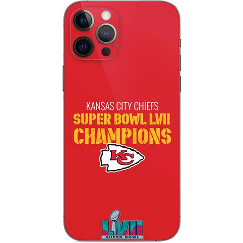 NFL Kansas City Chiefs Super Bowl LVII Champions iPhone 12 Pro Skin
